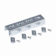 B-Line B166-42ZN Eaton series strut fittings and accessories, 1" Height, 7.24" Length, 1.68" Width, 0.75lbs, Steel, Four hole splice clevis, Thickness 7/32 in, Fits channel type B42, Electro-plated