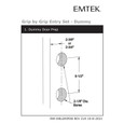 Emtek 455111 Remington Grip by Grip Entrance Handleset - Sandcast Bronze Tubular - Dummy