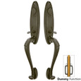 Emtek 475111 Tuscany Monolithic Grip by Grip Entrance Handleset - Lost Wax Cast Bronze Tubular - Dummy