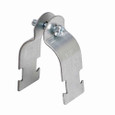 B-Line B2027HDG Eaton series strut pipe clamps and accessories, .06" height, 2.279" length, 1.25" width, 400 lbs, Steel, Safety factor of 5, Include combination recess, O.D pipe conduit clamp, Hot-dipped galvanized, 1/4 -20
