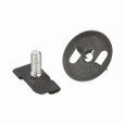 B-Line BA-4-9-W Eaton series acoustical tee and t-bar fasteners, Acoustical tee, 1" Height, 1" Length, 1" Width, 0.032lbs, Stud length: 0.63", 0.56" Twist fasteners, 40 lbs load capacity, White