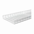 B-Line FT4X12X10 HD Eaton series Flex tray wire basket tray, Recommended for exterior and corrosive applications, Hot-dip galvanized, Steel, 47.5" actual area inside tray, 4" deep flex tray