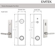 Emtek 5312 Modern Rectangular Two-Point Lockset - Brass Tubular - Single Cylinder