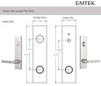 Emtek Emtek 5312 Modern Rectangular Two-Point Lockset - Brass Tubular - Single Cylinder EMTEK-5312