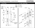 Emtek Emtek 5312 Modern Rectangular Two-Point Lockset - Brass Tubular - Single Cylinder EMTEK-5312