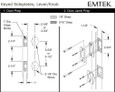 Emtek Emtek 5322 Modern Rectangular Two-Point Lockset - Brass Tubular - Double Cylinder EMTEK-5322