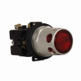 Eaton HT8GDABV7 30.5 mm Watertight/Oiltight Pushbutton, Extended Actuator, Chrome bezel, 1NC, Illuminated, Amber lens, Incandescent, full voltage, 120 Vac/Vdc Light Unit, Momentary, Plastic, Guarded, HT800 Series