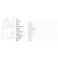 ABUS ABUS 145/20 C 3 Digit Combination Lock-Tag, 1/8" Shackle Dia., 57/64" Body Width ABUS-145/20 C