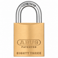 ABUS 83/45 Schlage Solid Brass Padlock, 5/16" Shackle dia., 1 53/64" Width