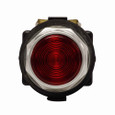 Eaton HT8GDRABF7 30.5 mm Watertight/Oiltight Pushbutton, Extended, Red Actuator, Chrome bezel, 1NO-1NC, Illuminated, Red lens, LED, full voltage, 120 Vac/Vdc Light Unit, Momentary, Plastic, Guarded, HT800 Series