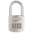 ABUS 160/50HB50 B Resettable 4-Digit Combination Padlock, Silver Color