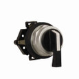 Eaton HT8JEH1D HT800 pushbutton, 30.5 mm, Watertight/Oiltight-HT800, Selector switch unit, NEMA 3, 3R, 4, 4X, 12 and 13, Non-illuminated, Three-position, Maintained, maintained, maintained, Black actuator, Lever, Chrome bezel