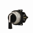 Eaton HT8JEH1D HT800 pushbutton, 30.5 mm, Watertight/Oiltight-HT800, Selector switch unit, NEMA 3, 3R, 4, 4X, 12 and 13, Non-illuminated, Three-position, Maintained, maintained, maintained, Black actuator, Lever, Chrome bezel