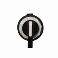 Eaton HT8JEH1D HT800 pushbutton, 30.5 mm, Watertight/Oiltight-HT800, Selector switch unit, NEMA 3, 3R, 4, 4X, 12 and 13, Non-illuminated, Three-position, Maintained, maintained, maintained, Black actuator, Lever, Chrome bezel