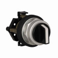 Eaton HT8JXH1D HT800 pushbutton, 30.5 mm, Watertight/Oiltight-HT800, Selector switch unit, NEMA 3, 3R, 4, 4X, 12 and 13, Non-illuminated, Three-position, Momentary, maintained, momentary, Black actuator, Knob, Chrome bezel