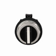 Eaton HT8JXH1D HT800 pushbutton, 30.5 mm, Watertight/Oiltight-HT800, Selector switch unit, NEMA 3, 3R, 4, 4X, 12 and 13, Non-illuminated, Three-position, Momentary, maintained, momentary, Black actuator, Knob, Chrome bezel