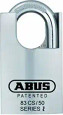 ABUS ABUS 83CS/50 Schlage Brass Padlock, 3/8" Shackle dia., 1 7/64" Width ABUS-83CS/50