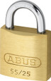 ABUS 55/25 Solid Brass Padlock, Hardened Steel 5/32" Shackle