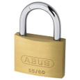 ABUS 55/60 Solid Brass Padlock, 5/16" Shackle diam., 2 9/32" Body Width