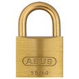 ABUS 55MB/40 Solid Brass Padlock, 1/4" Shackle diam., 1 1/2" Body Width