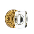 Windsor Crystal Knob with Ribbon & Reed Rosette in French Antique Finish