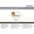 Emtek Emtek Designer Brass Leverset - Milano Lever, Privacy Set EMTEK-DESIGNER-LEVERSETS-MILANO-PRIVACY