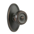 Waverly Brass knob with Oval rosette in Oil Rubbed Bronze finish