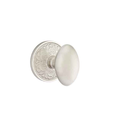 Emtek Classic Brass Knobsets with Designer Rosettes - Egg Knob, Dummy (Pair)