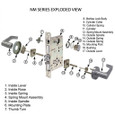 Cal-Royal NM8466 Heavy Duty Grade 1, Store Door Lock Mortise Lockset