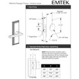 Emtek Emtek 8035 Designer Brass Leverset with Wilshire 7" Non-Keyed Sideplate Lockset, Dummy (Pair) EMTEK-8035-DESIGNER-BRASS-LEVERS