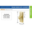 Emtek Emtek 8035 Designer Brass Leverset with Wilshire 7" Non-Keyed Sideplate Lockset, Dummy (Pair) EMTEK-8035-DESIGNER-BRASS-LEVERS