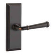 Emtek Emtek 8035 Designer Brass Leverset with Wilshire 7" Non-Keyed Sideplate Lockset, Dummy (Pair) EMTEK-8035-DESIGNER-BRASS-LEVERS