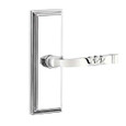 Emtek Emtek 8035 Designer Brass Leverset with Wilshire 7" Non-Keyed Sideplate Lockset, Dummy (Pair) EMTEK-8035-DESIGNER-BRASS-LEVERS