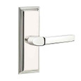 Emtek Emtek 8035 Designer Brass Leverset with Wilshire 7" Non-Keyed Sideplate Lockset, Dummy (Pair) EMTEK-8035-DESIGNER-BRASS-LEVERS