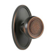 Belmont Brass knob with Oval rosette in Oil Rubbed Bronze finish