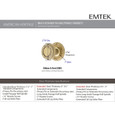 Emtek Designer Brass Knobsets - Ribbon & Reed Knob, Privacy Set