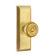 Emtek Emtek 8235 Designer Brass Knobset with Wilshire 7" Non-Keyed Sideplate Lockset, Privacy Set EMTEK-8235-DESIGNER-BRASS-KNOBS