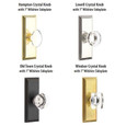 Emtek Emtek 8235 Designer Brass Knobset with Wilshire 7" Non-Keyed Sideplate Lockset, Privacy Set EMTEK-8235-DESIGNER-BRASS-KNOBS