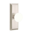 Emtek Emtek 8235 Designer Brass Knobset with Wilshire 7" Non-Keyed Sideplate Lockset, Privacy Set EMTEK-8235-DESIGNER-BRASS-KNOBS
