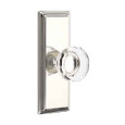 Emtek Emtek 8235 Designer Brass Knobset with Wilshire 7" Non-Keyed Sideplate Lockset, Privacy Set EMTEK-8235-DESIGNER-BRASS-KNOBS