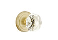 Emtek Classic Brass Crystal Knobsets - Diamond Knob, Privacy Set