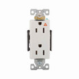 Eaton IG6362W Arrow Hart extra heavy-duty industrial specification grade decorator duplex receptacle,#14-10 AWG,20A,Industrial,Flush,125V,Back and side,White,Brass,High-impact nylon face,Glass-filled nylon base,5-20R,Duplex,Screw,Core pack