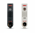 Detex EAX-500W Weatherized Battery Powered Exit Alarm — front view showing horn grille, key cylinder, and ON/OFF switch