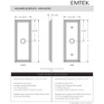 Emtek Emtek 8035 Porcelain Knobset with Wilshire 7" Non-Keyed Sideplate Lockset, Dummy (Pair) EMTEK-8035-PORCELAIN-KNOBS