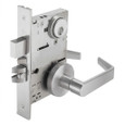 Cal-Royal Cal-Royal SC8445 Grade 1, Privacy with Deadbolt, Coin Turn Outside and Indicator Mortise Lockset, SS Lever, Satin Chrome SC8445-26D