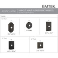 Emtek Sandcast Bronze Leversets - Bryce Lever, Privacy Set