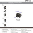 Emtek Sandcast Bronze Knobsets - Winchester Knob, Privacy Set