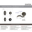 Emtek Lost Wax Cast Bronze Leversets - Napoli Lever, Privacy Set