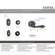 Emtek Lost Wax Cast Bronze Leversets - Octagon Lever, Privacy Set