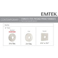 Emtek Tubular Stainless Steel Leversets - Stuttgart Lever, Dummy (Pair)